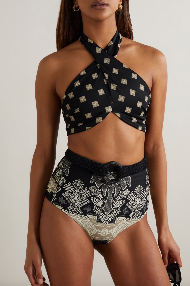 Johanna Ortiz Imilla Printed Halterneck Bikini Top