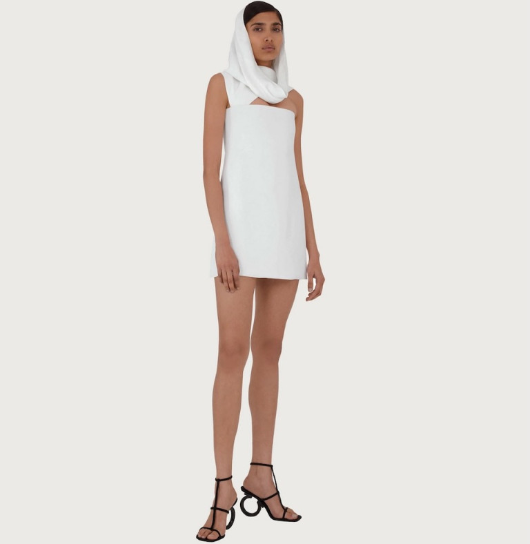 Salvatore Ferragamo Hooded Mini Dress