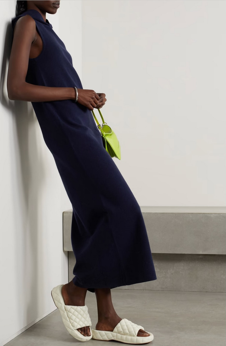 Tibi Hooded Stretch-Cashmere Maxi Dress