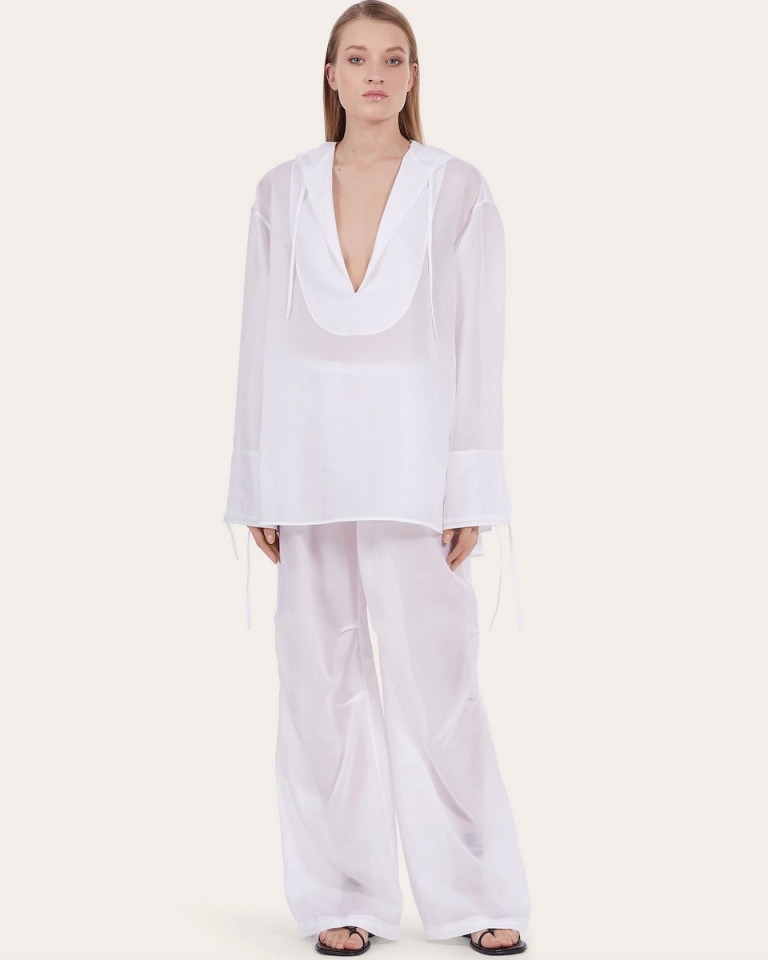 Salvatore Ferragamo Organza Cargo Pants