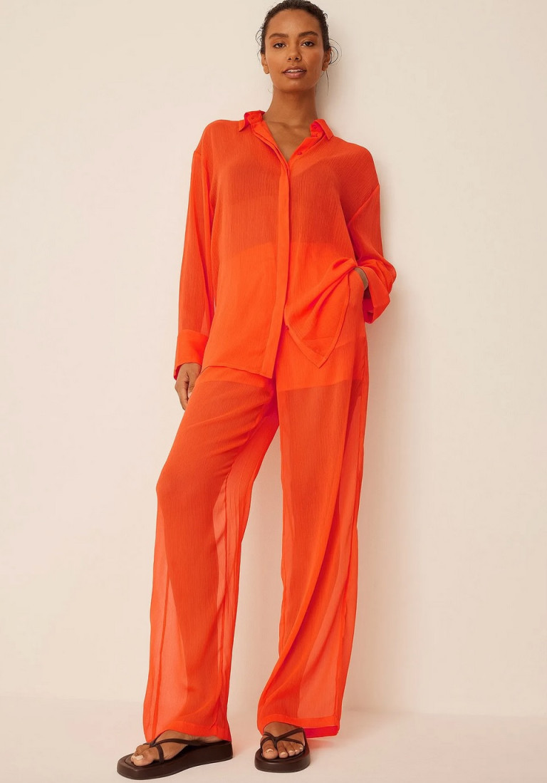 NA-KD Sheer Long Trousers