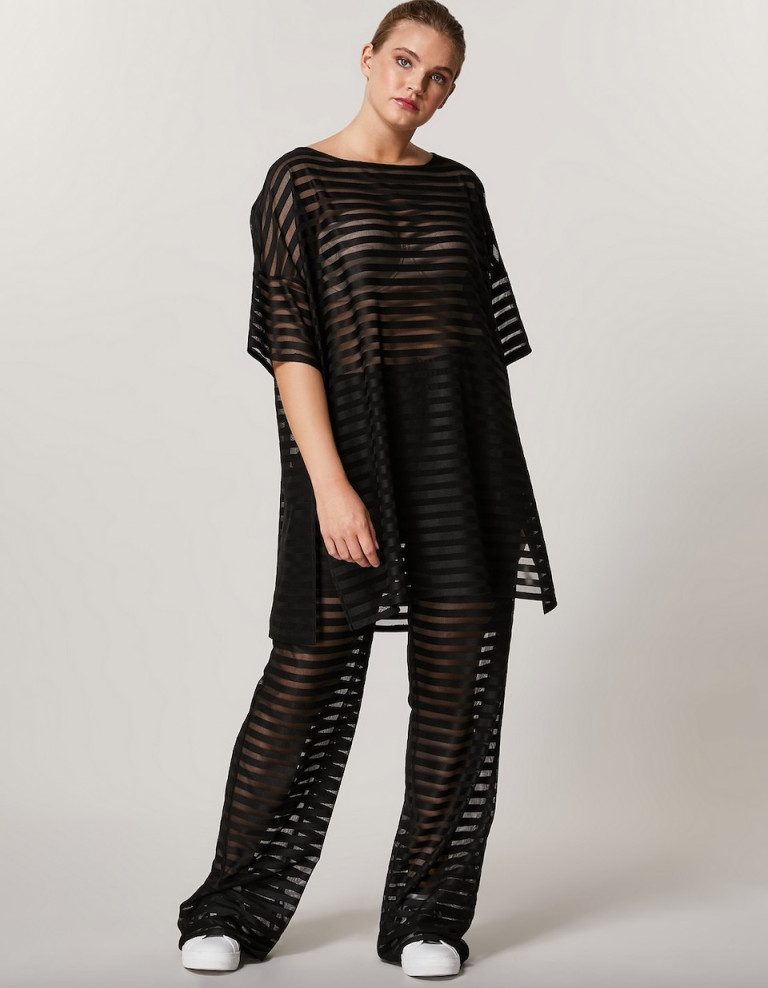 Marina Rinaldi Persona Satin Tulle Jersey Trousers