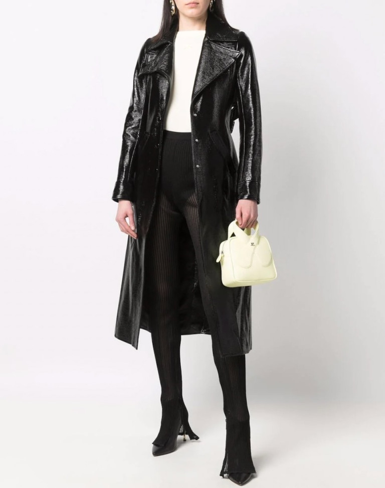 Courreges Sheer Embroidered-Logo Trousers