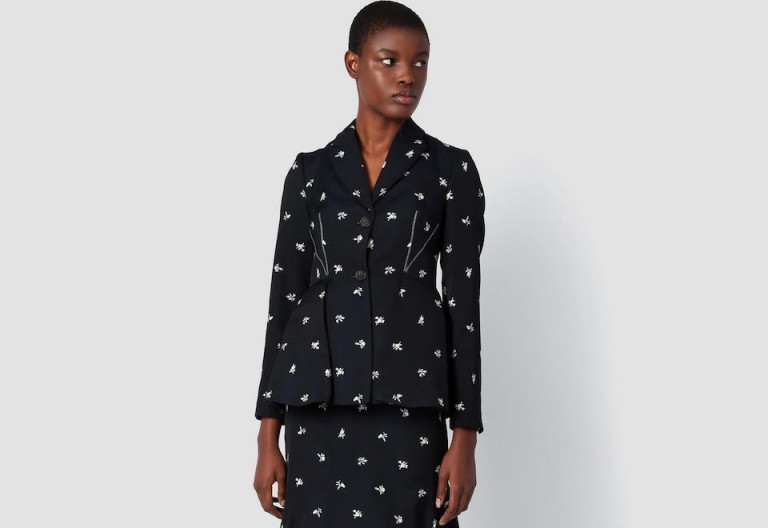 Erdem Single Breasted Blazer With Peplum Hem