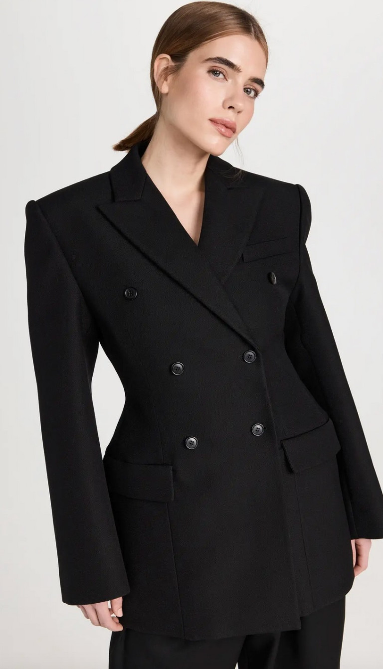 Wardrobe.NYC Double Breasted Contour Blazer