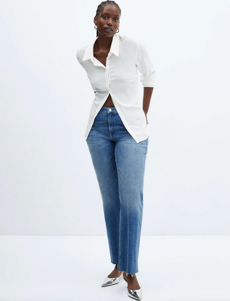 Mango Medium-Rise Flared Jeans