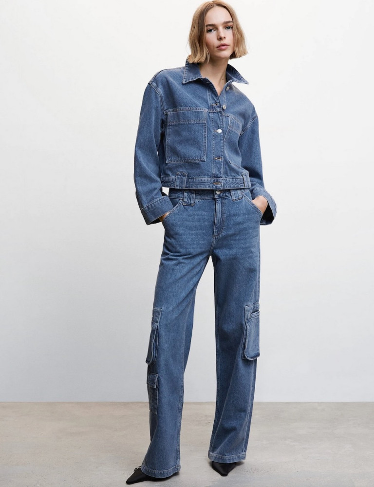 Mango Multi-Pocket Cargo Jeans