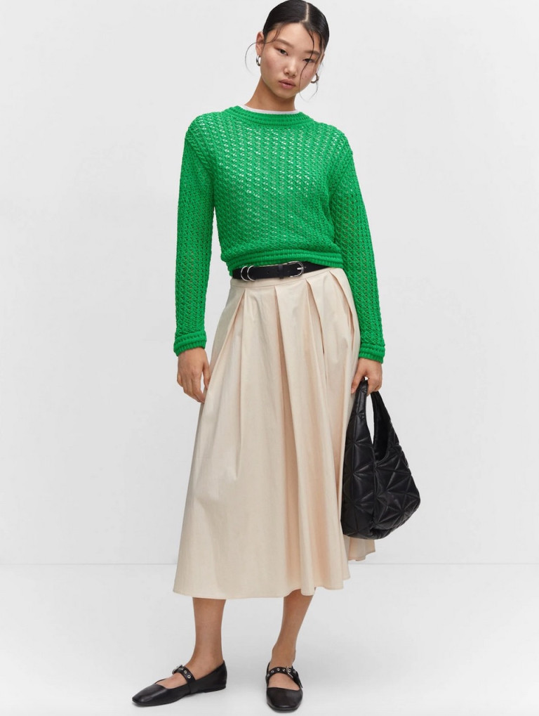 Mango Short Crochet Jumper