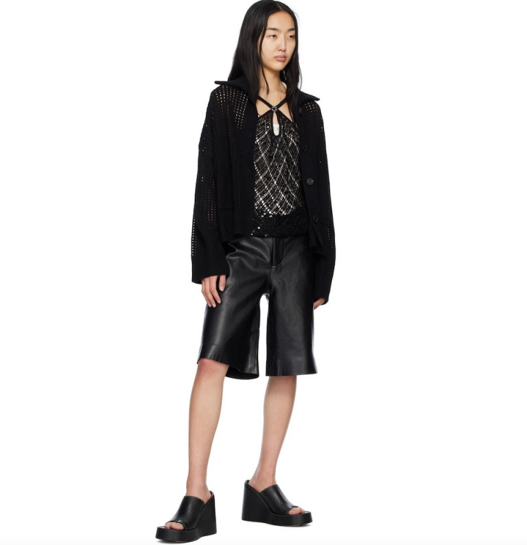 Holzweiler Black Tiered Cardigan