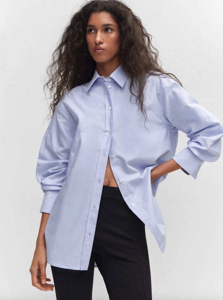 Mango Long Sleeved Cotton Shirt