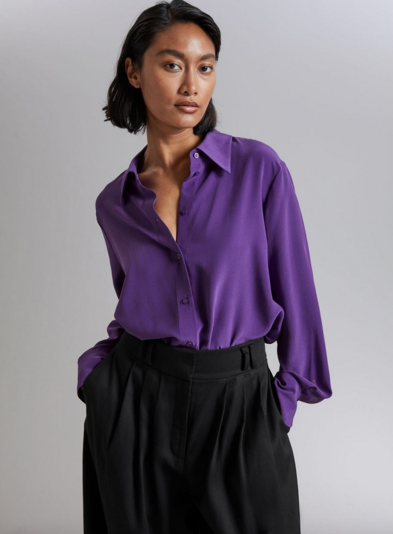Other Stories Mulberry Silk Shirt