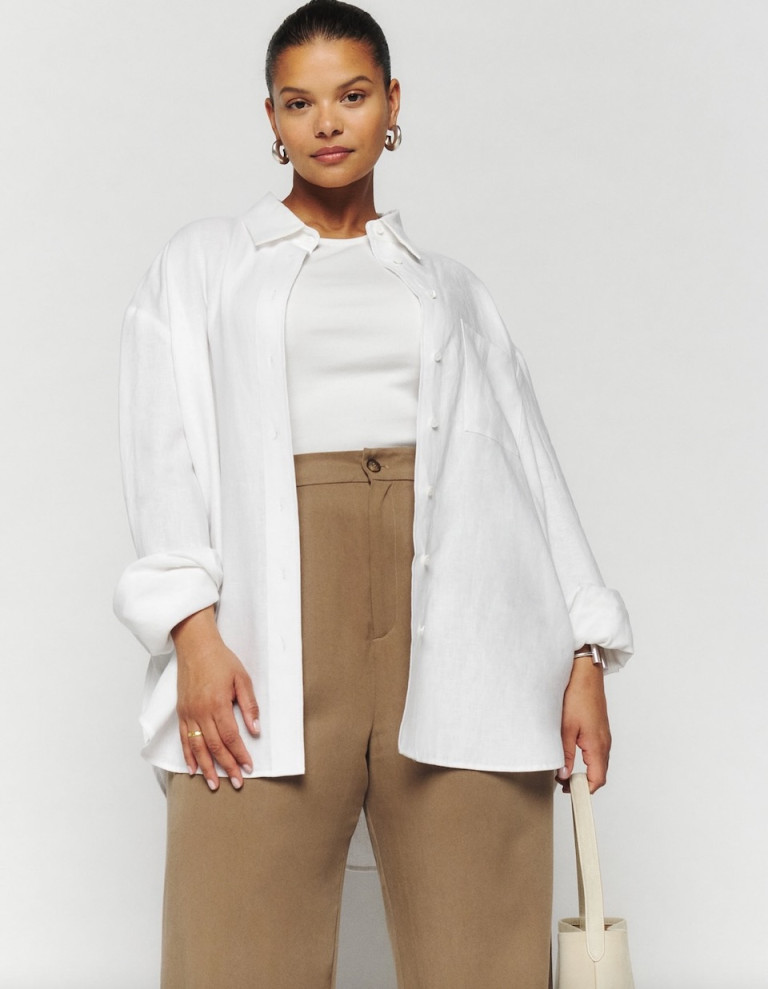Reformation Will Oversized Linen Shirt