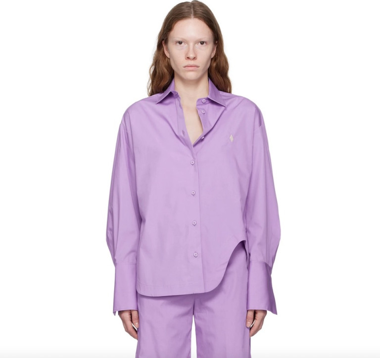 The Attico Purple Eliza Shirt