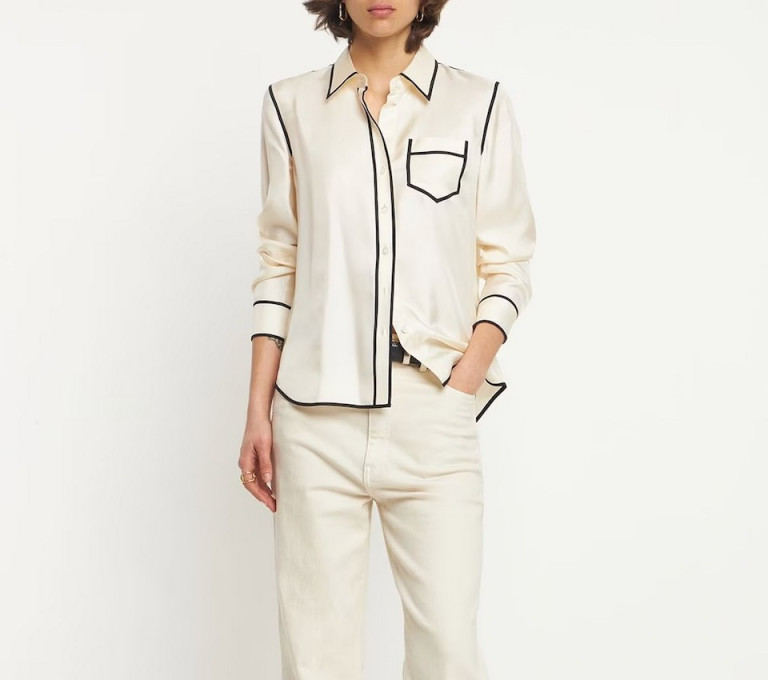 Tory Burch Silk Twill Brigitte Shirt