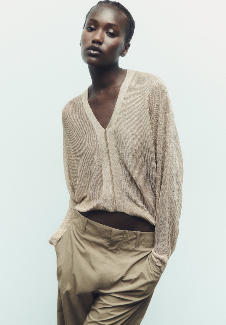 Zara Knit Bomber Cardigan