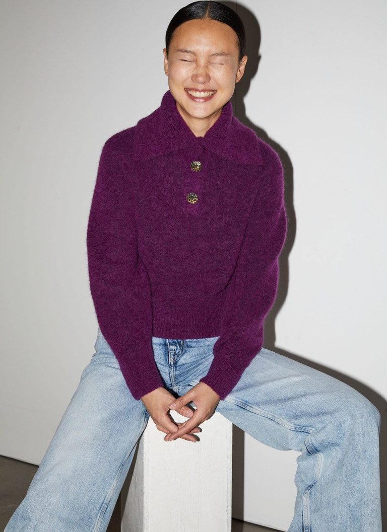 Other Stories Collared Knit Sweater