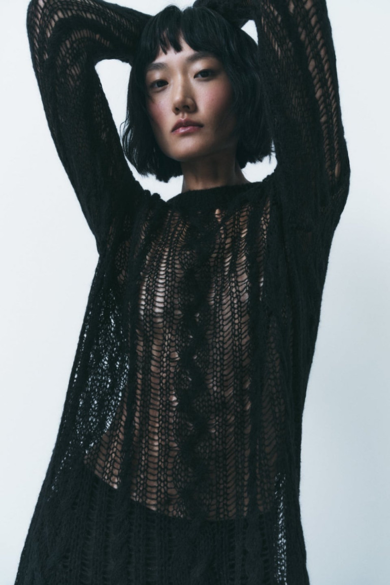 Zara Openwork Cable Knit Sweater
