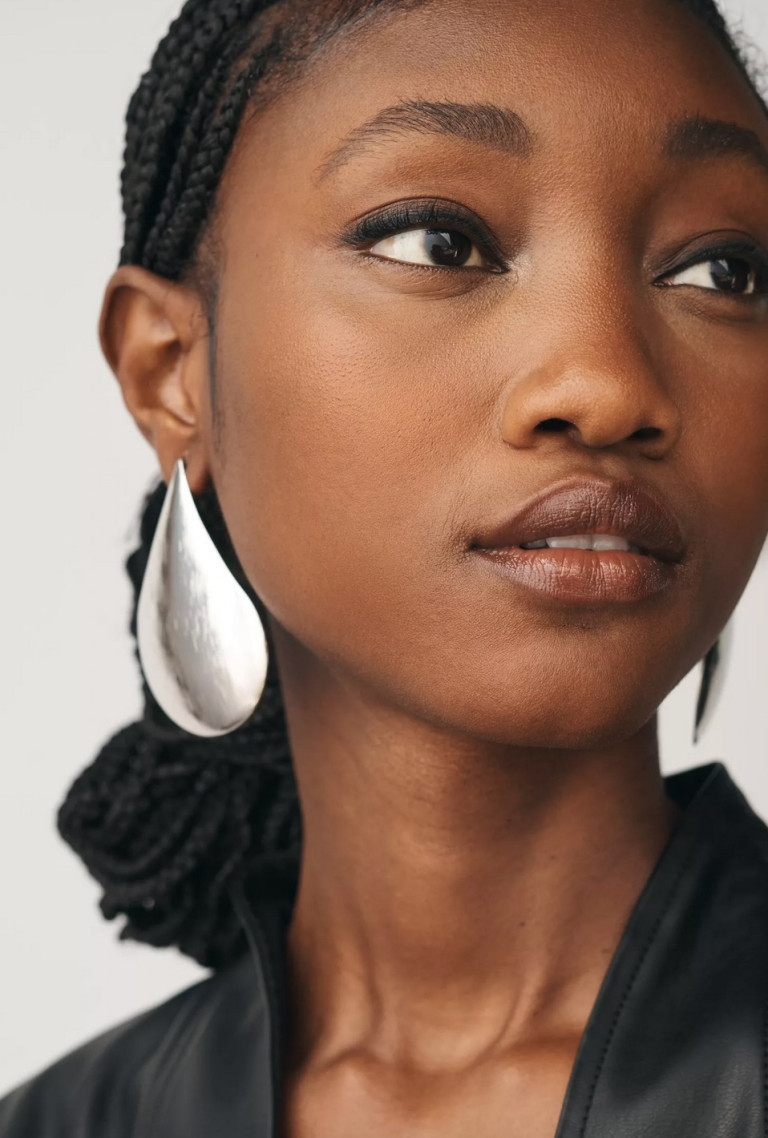 Anthropologie Textured Teardrop Earrings