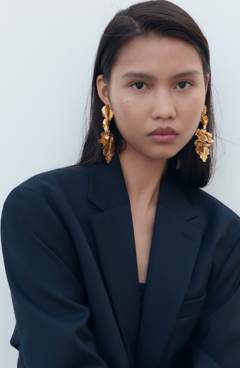 Zara Metal Flower Earrings