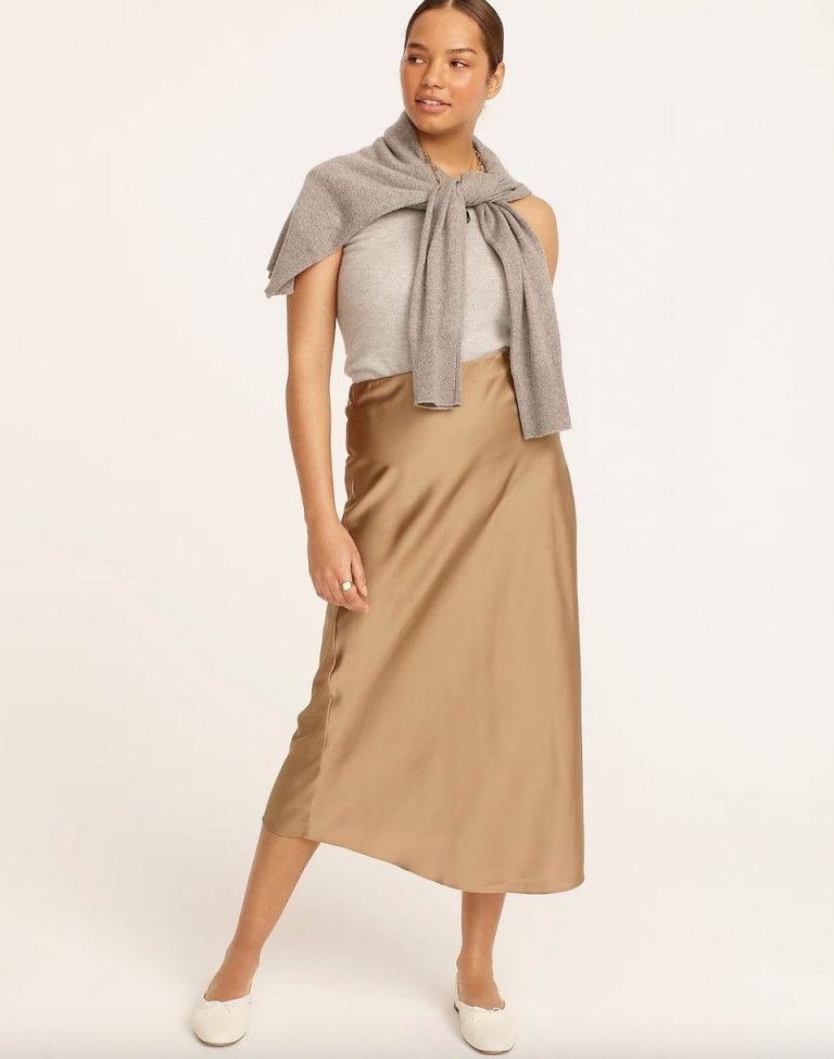 J.Crew Gwyneth Slip Skirt