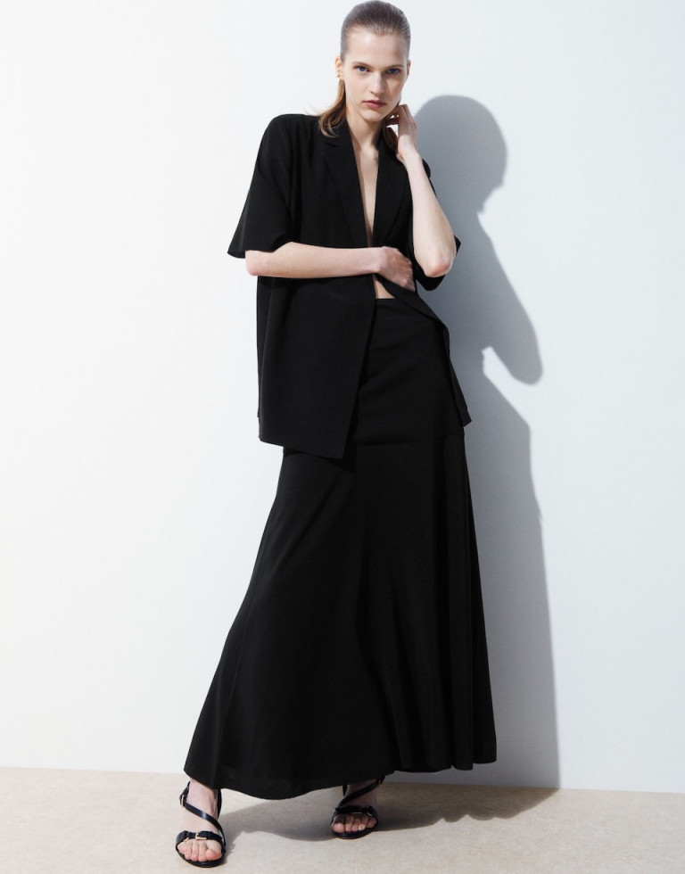 COS The Flared Silk Skirt