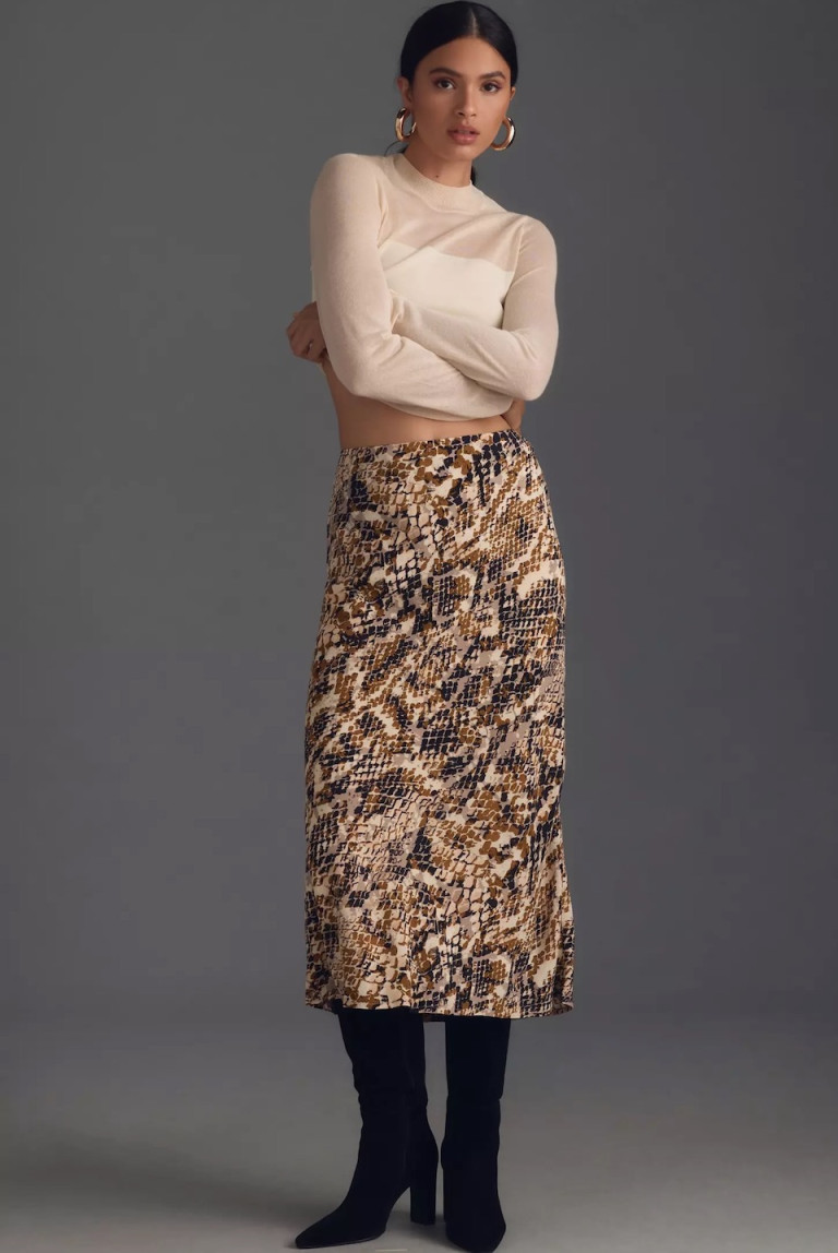 Anthropologie The Tilda Slip Skirt