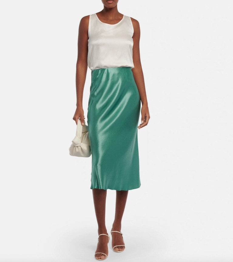 Max Mara Blando Satin Slip Skirt