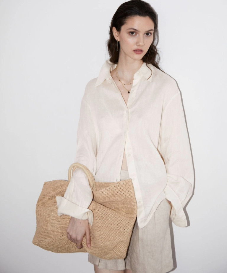 Other Stories Large Woven Straw Tote