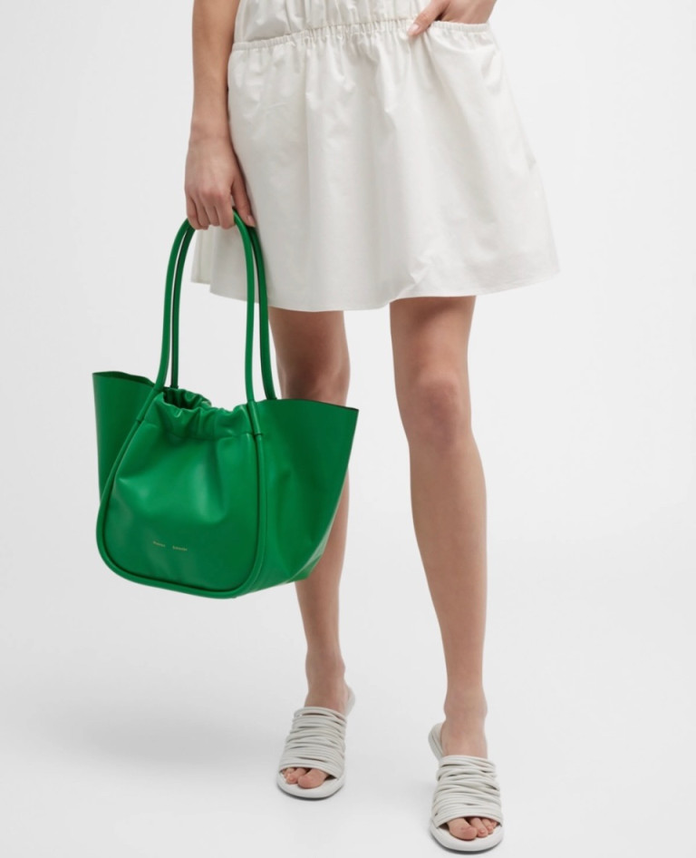 Proenza Schouler Large Ruched Smooth Leather Tote