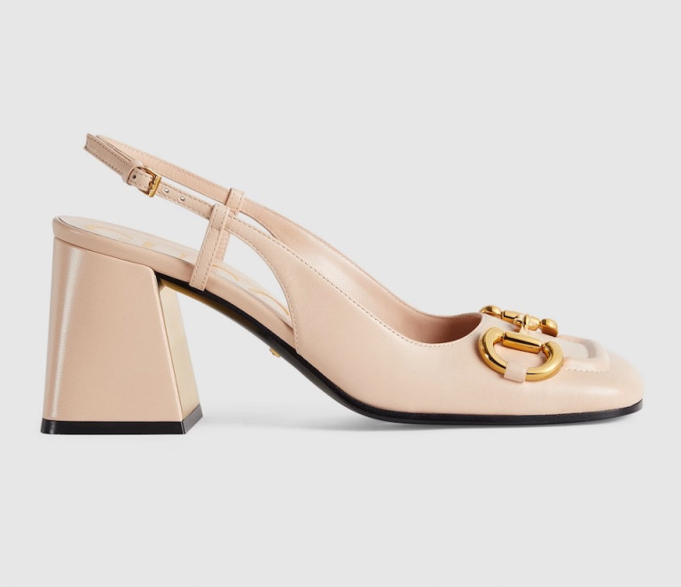 Gucci Mid-Heel Slingback With Horsebit