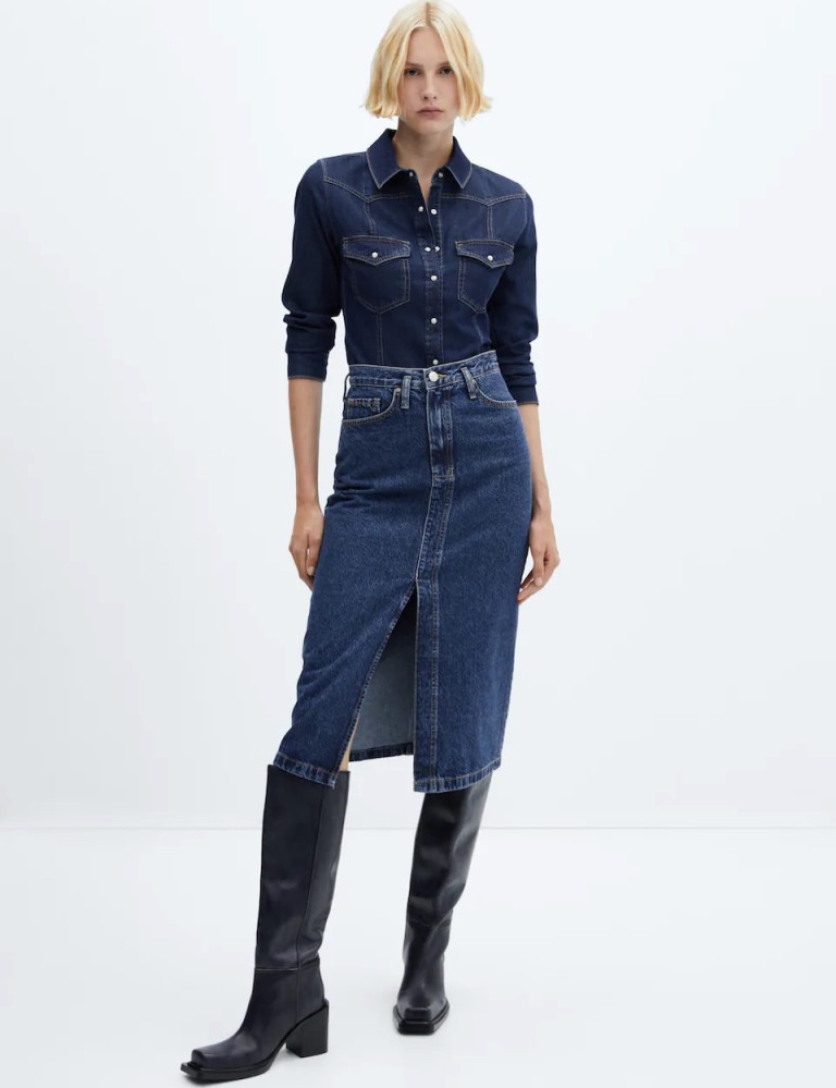 Mango Denim Cowboy Shirt