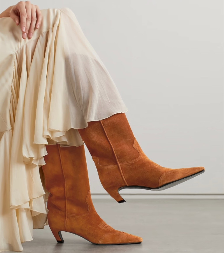 Khaite Dallas Suede Knee Boots