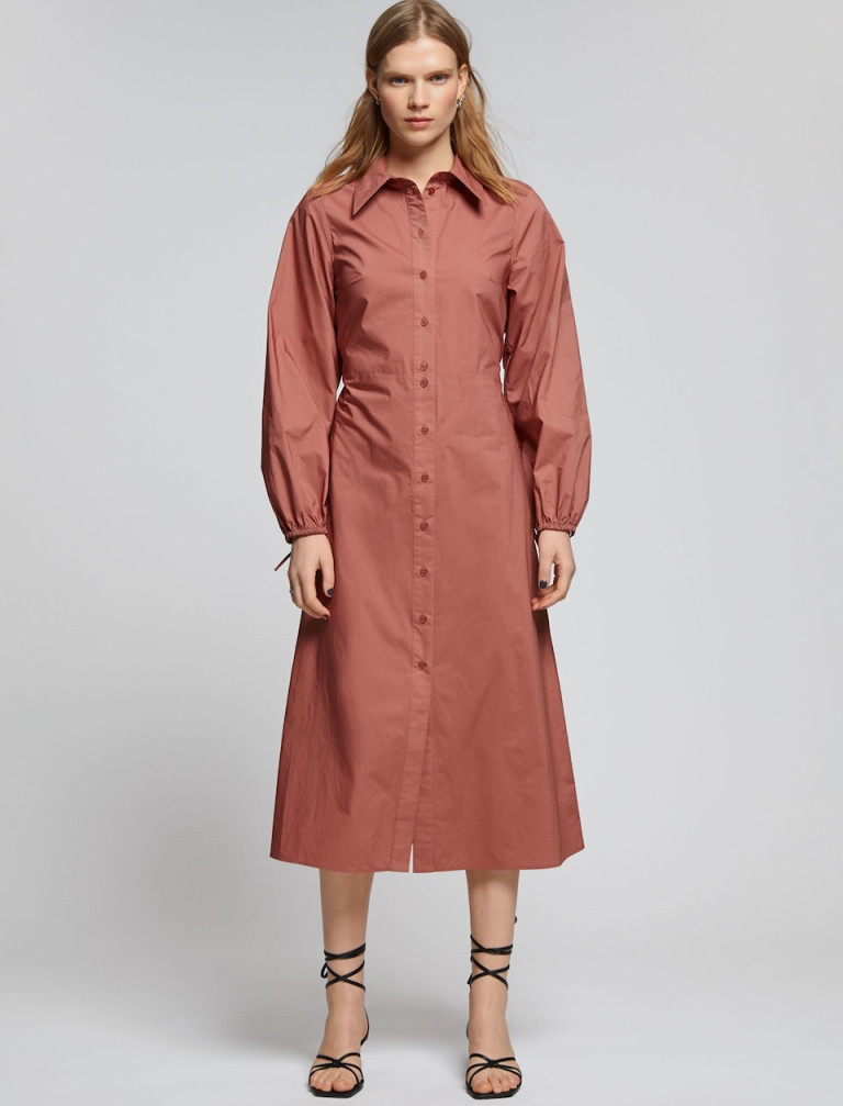 Other Stories Fitted Cut-Out Shirt Dress
