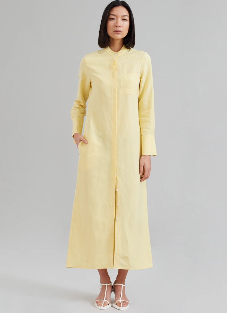 MATIN Collarless Shirt Dress