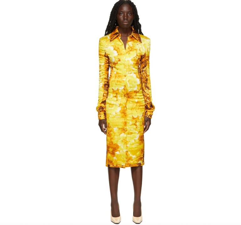 Kwaidan Editions Wadded Satin Shirt Dress