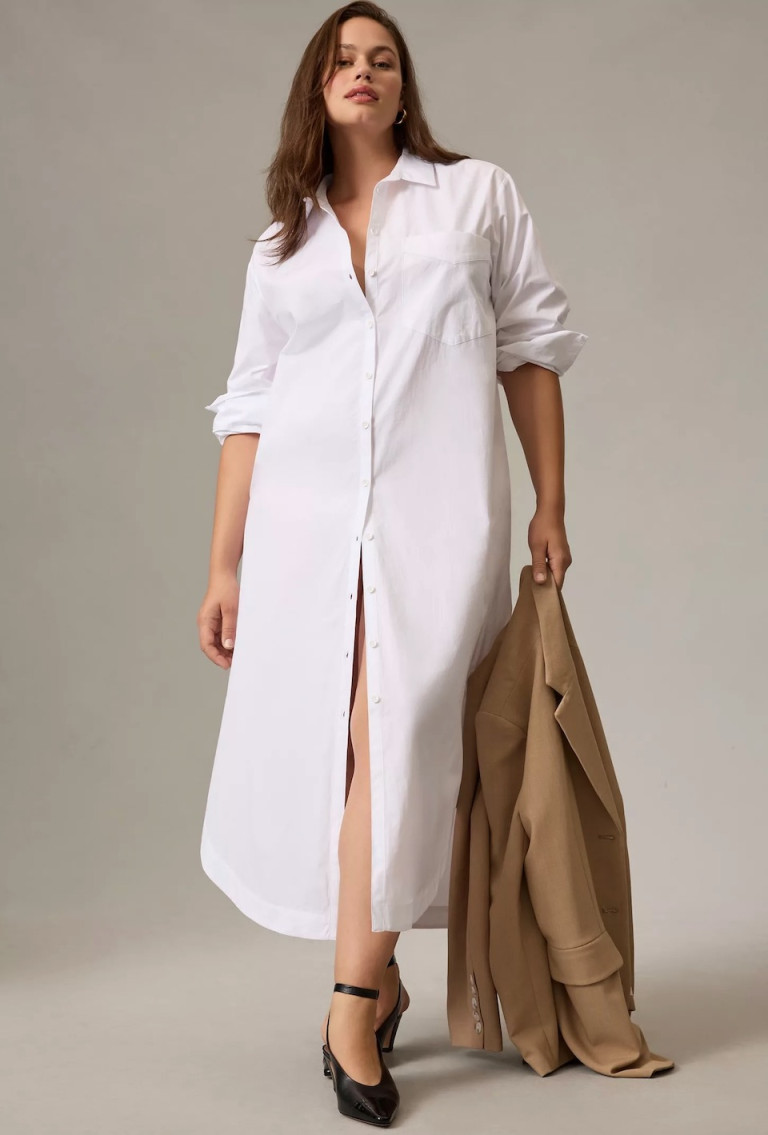Maeve The Soren Long-Sleeve Shirt Dress