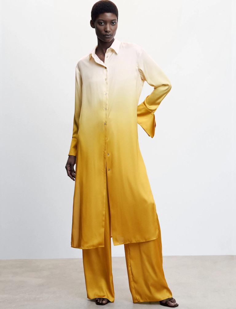 Mango Gradient Satin Dress