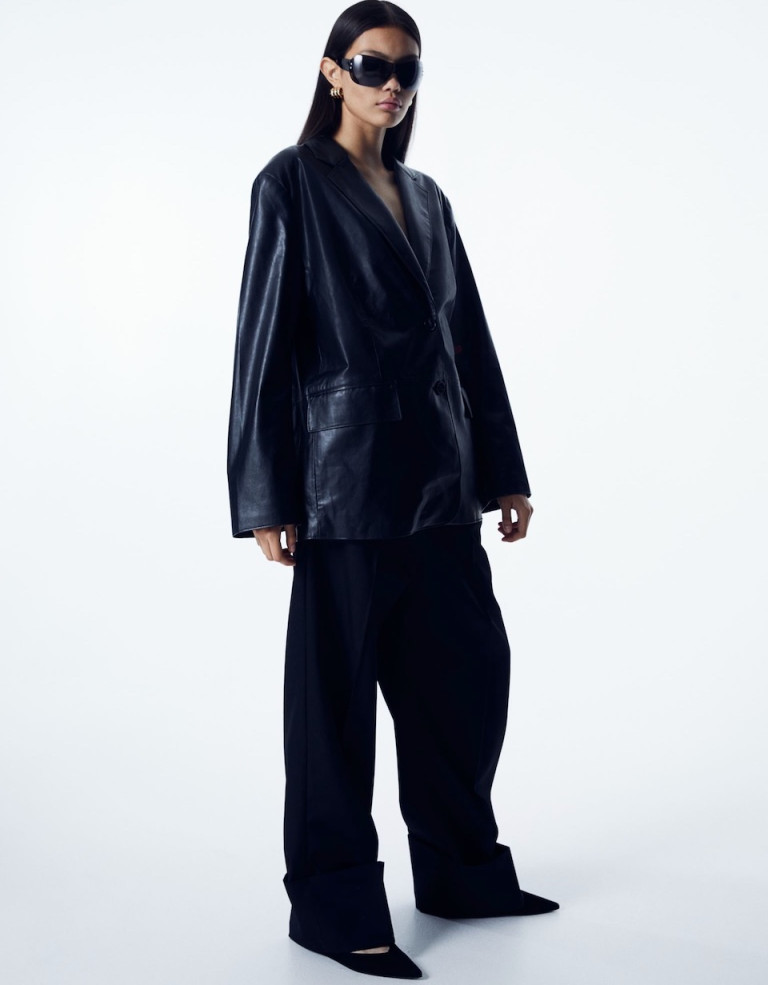 H&M Oversized Coated Jacket