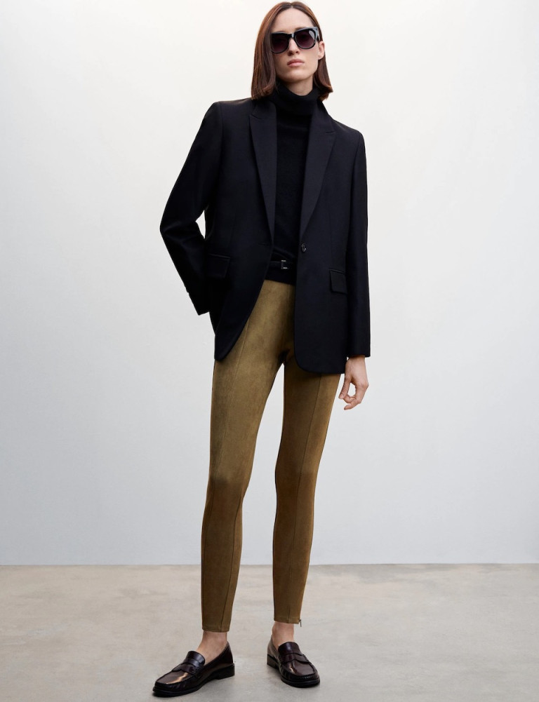 Mango Suede Leggings