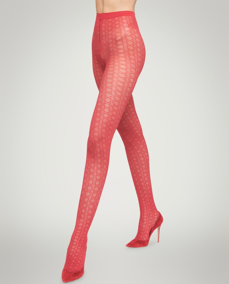 SIMKHAI x Wolford Intricate Sheer Pattern Tights