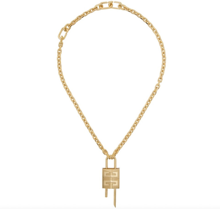 Givenchy Gold 4G Padlock Necklace