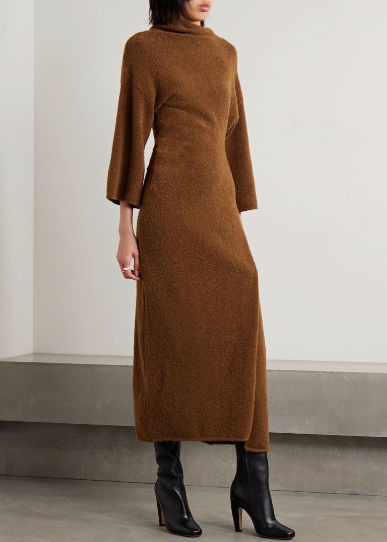 Proenza Schouler Wool-Blend Turtleneck Midi Dress