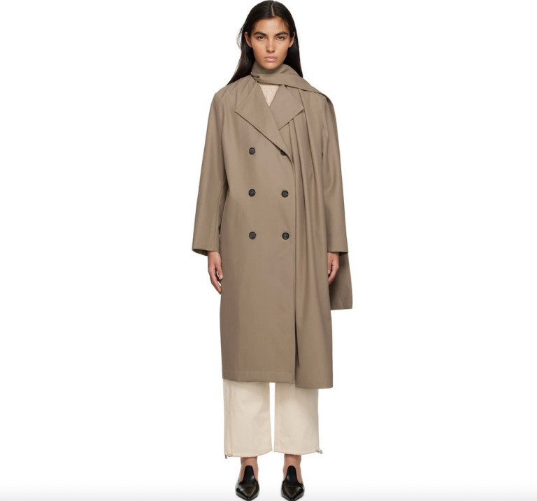 TOTEME Taupe Wrap Trench Coat