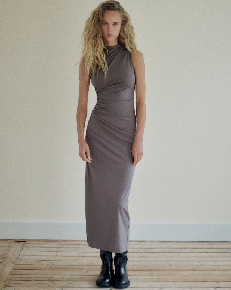 Zara Draped Midi Dress