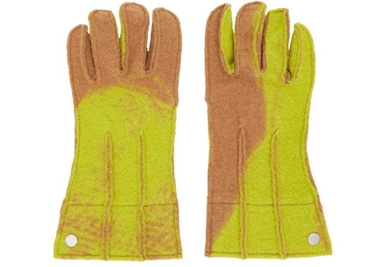 Issey Miyake Green Brown Grow Gloves
