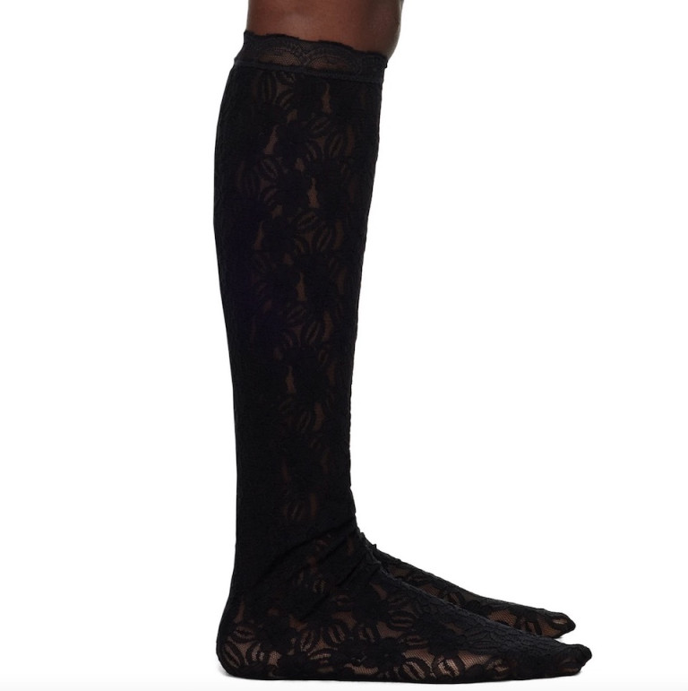 Anna Sui Black Lace Socks