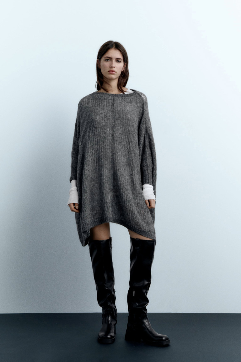 Zara Open Knit Cape Sweater
