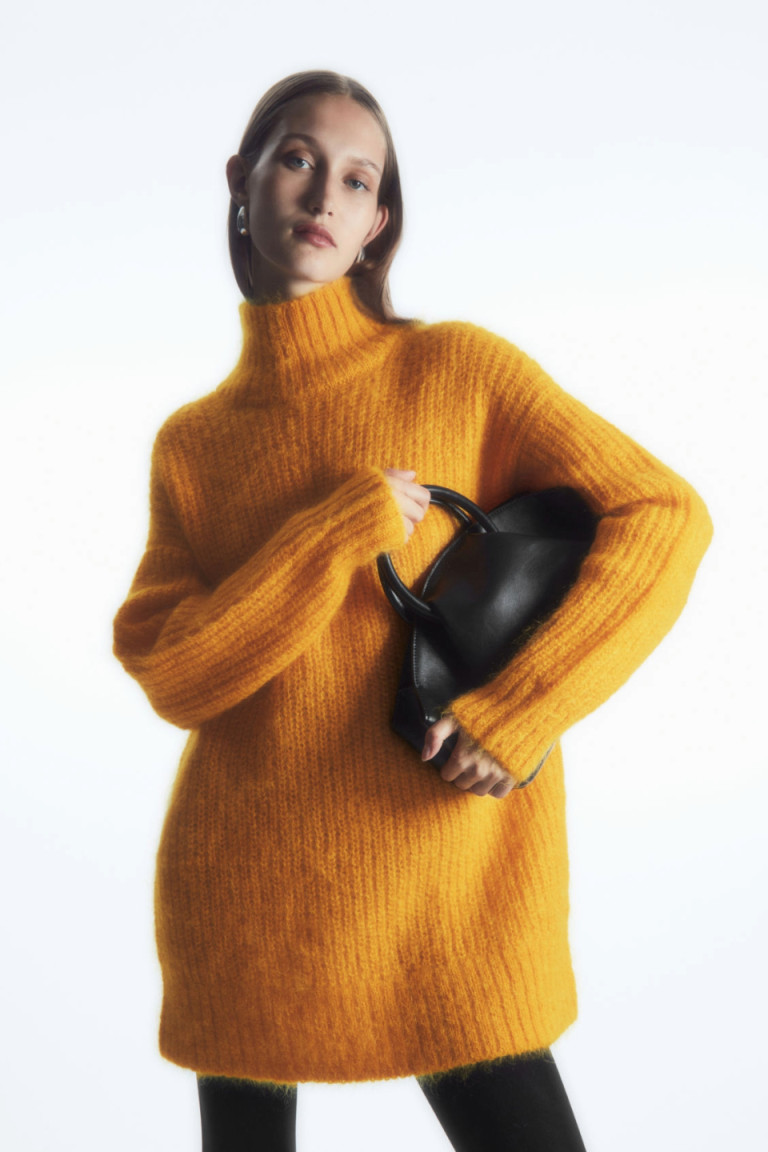 COS Funnel-Neck Mohair Tunic