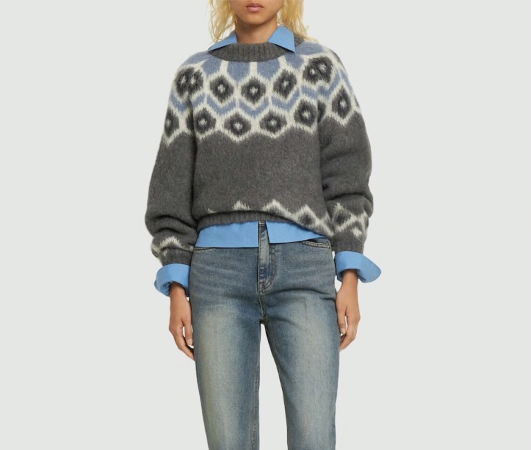 Dunst Fair Isle Wool Knit Sweater