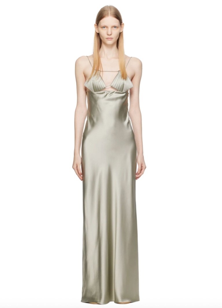 Bevza Gray Mermaid Maxi Dress